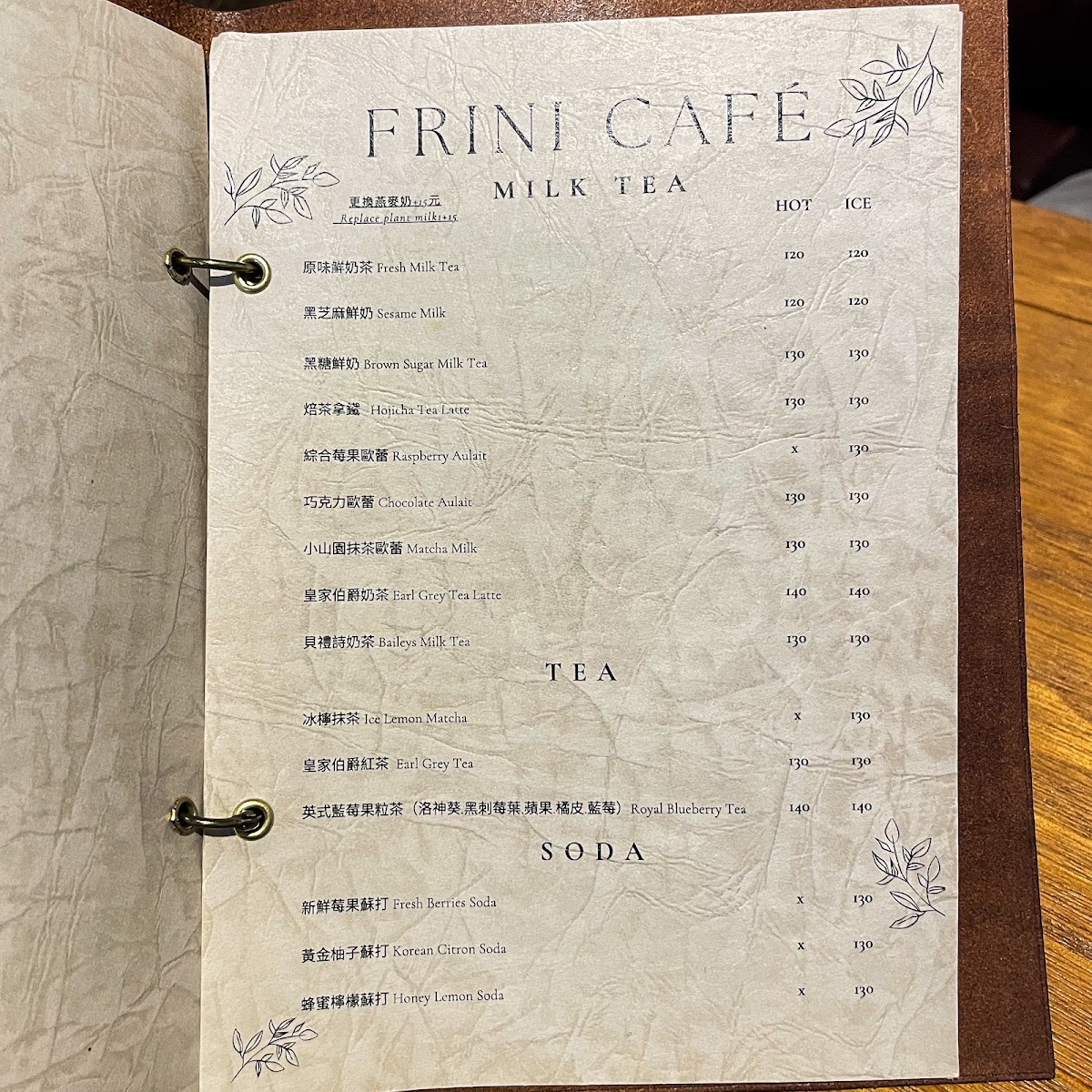 Menu Frini Café-8
